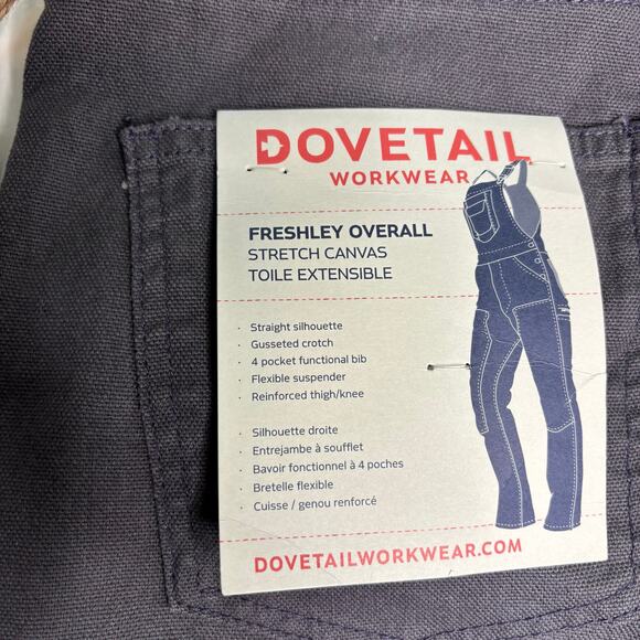 Dovetail Workwear Womens Freshley Overall Gray Stretch Canvas 4/32 - Picture 6 of 12
